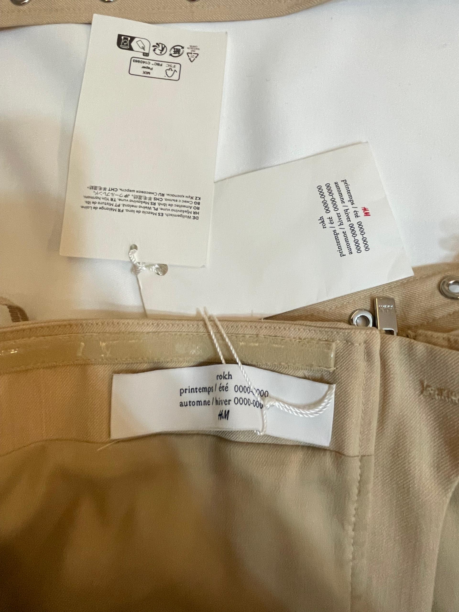 H&M 콜라보 rokh (로크) 울 블렌드 벨드 코르셋 탑 S 4