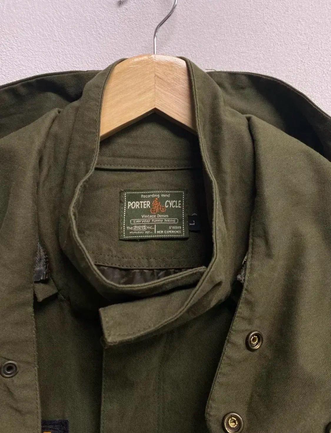 VINTAGE PORTER CYCLE 야상 후드 자켓 L 5