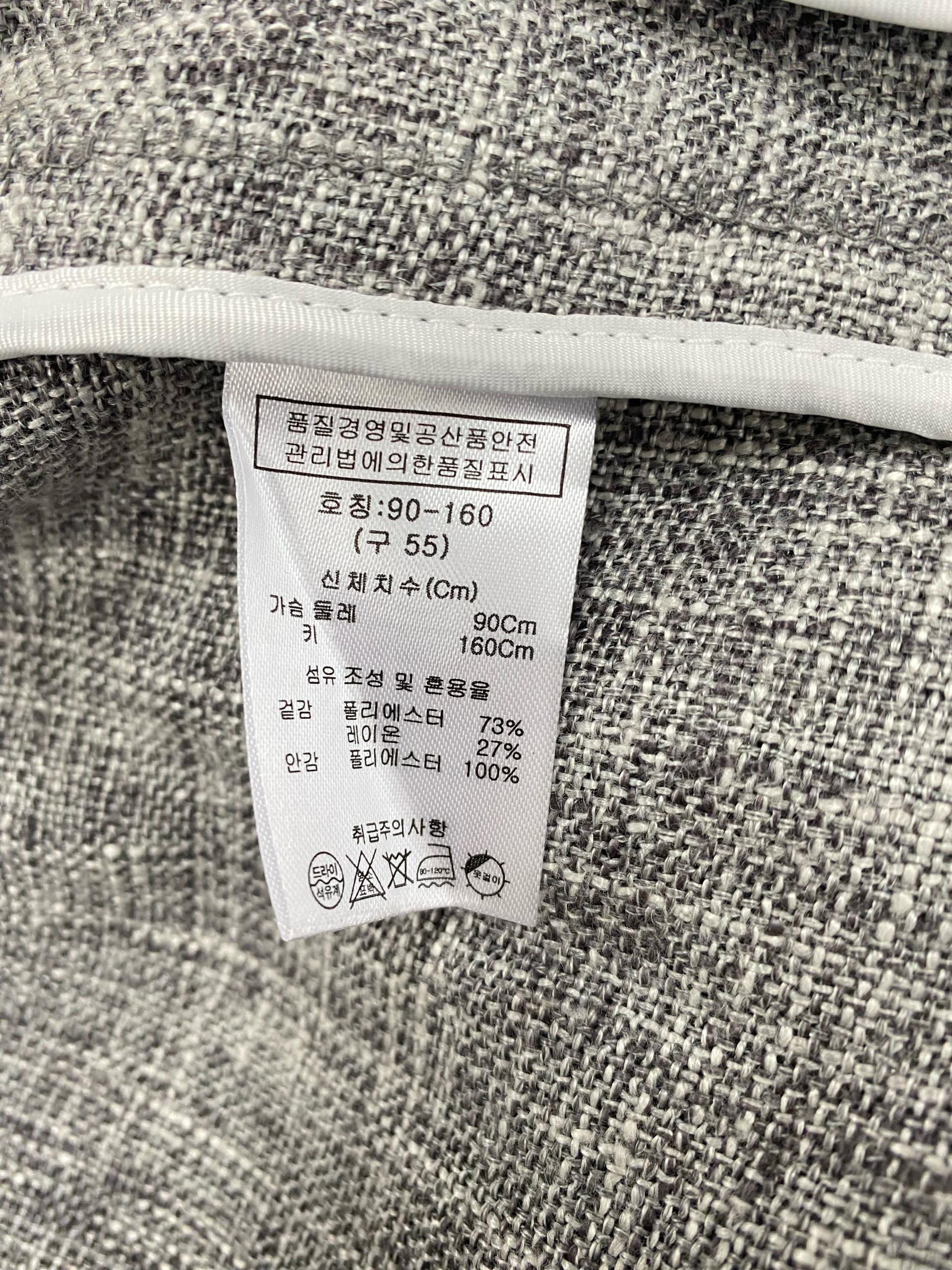 윤호문희 그레이 린넨 노카라 자켓  10