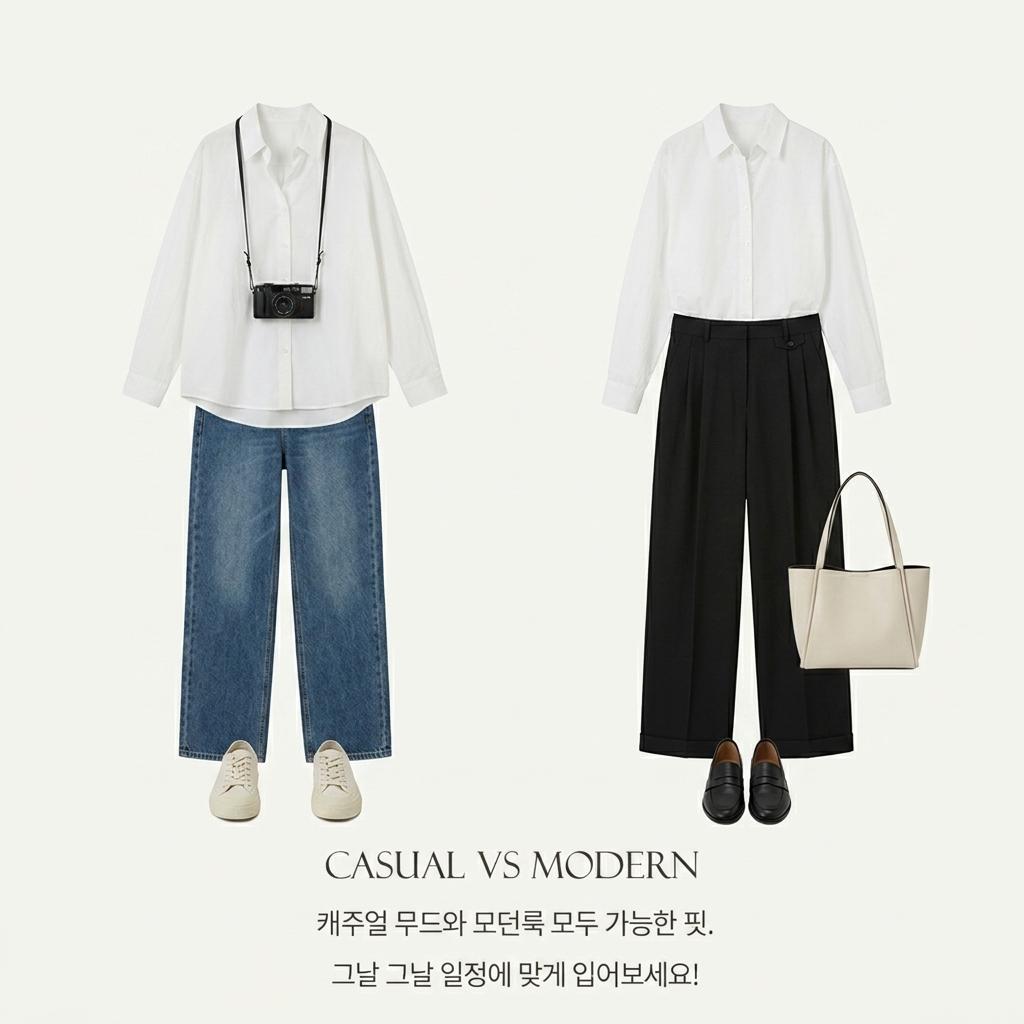 슬로우앤드 자체제작 코튼 아이보리셔츠 1