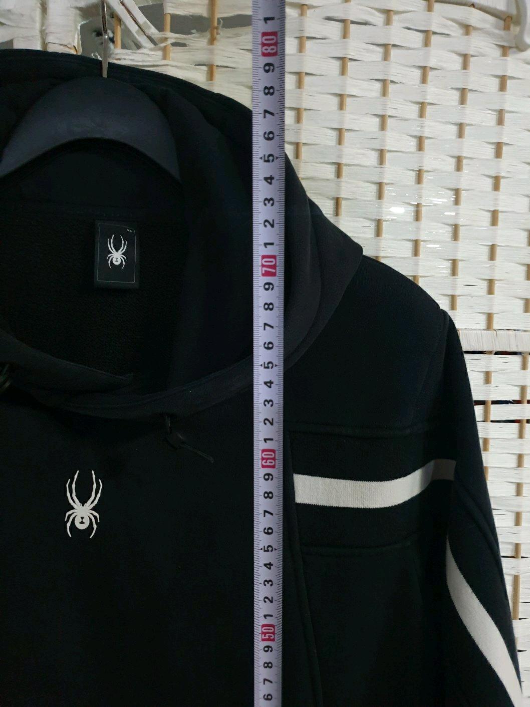스파이더 블랙 후드티 화이트 라인 XL 5