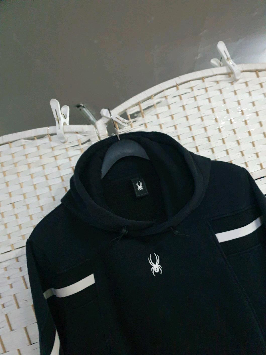 스파이더 블랙 후드티 화이트 라인 XL 3