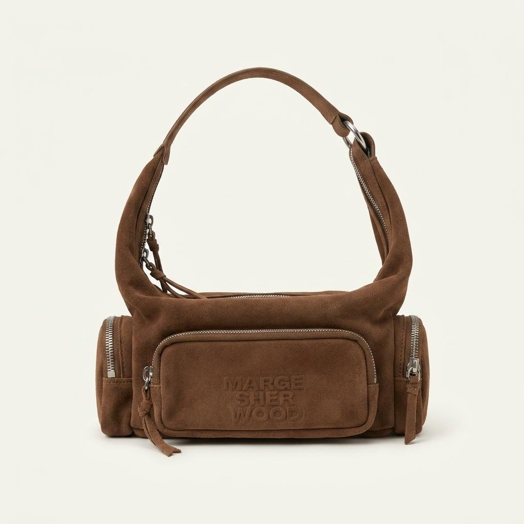 마지셔우드 CITY HOBO EW MINI_cappuccino suede 1