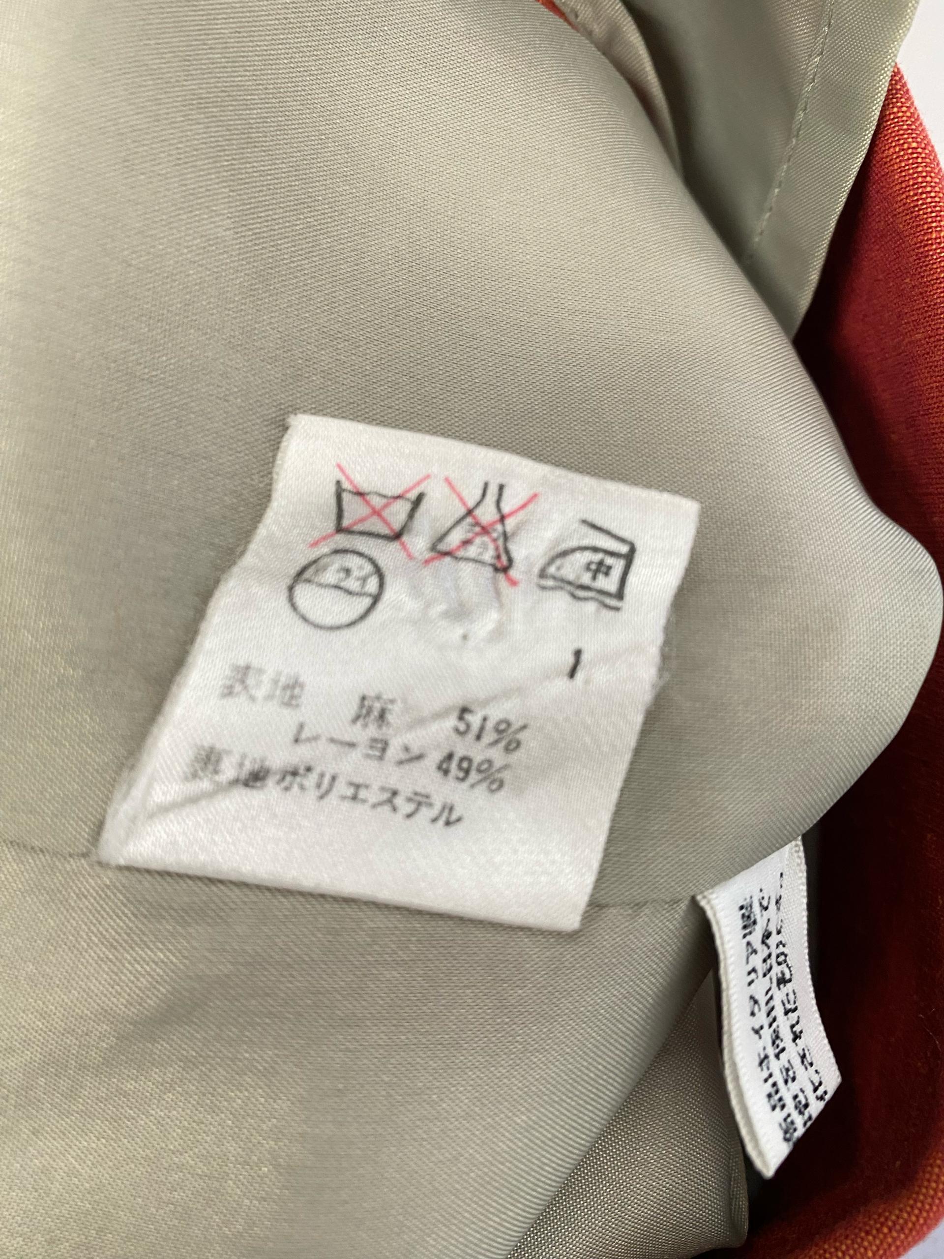 일본브랜드 오렌지 브라운 린넨 블레이저 자켓 9