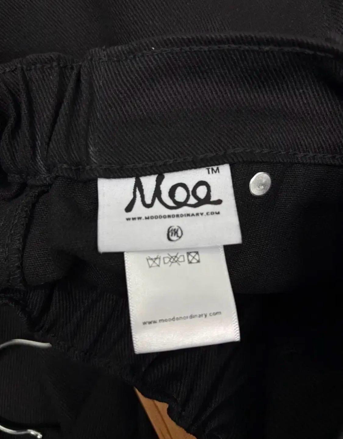 MOO 빈티지 워시드 블랙 팬츠 M 5