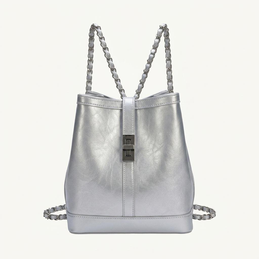 JADE의 Atelier Classic Carol 실버 백팩 1