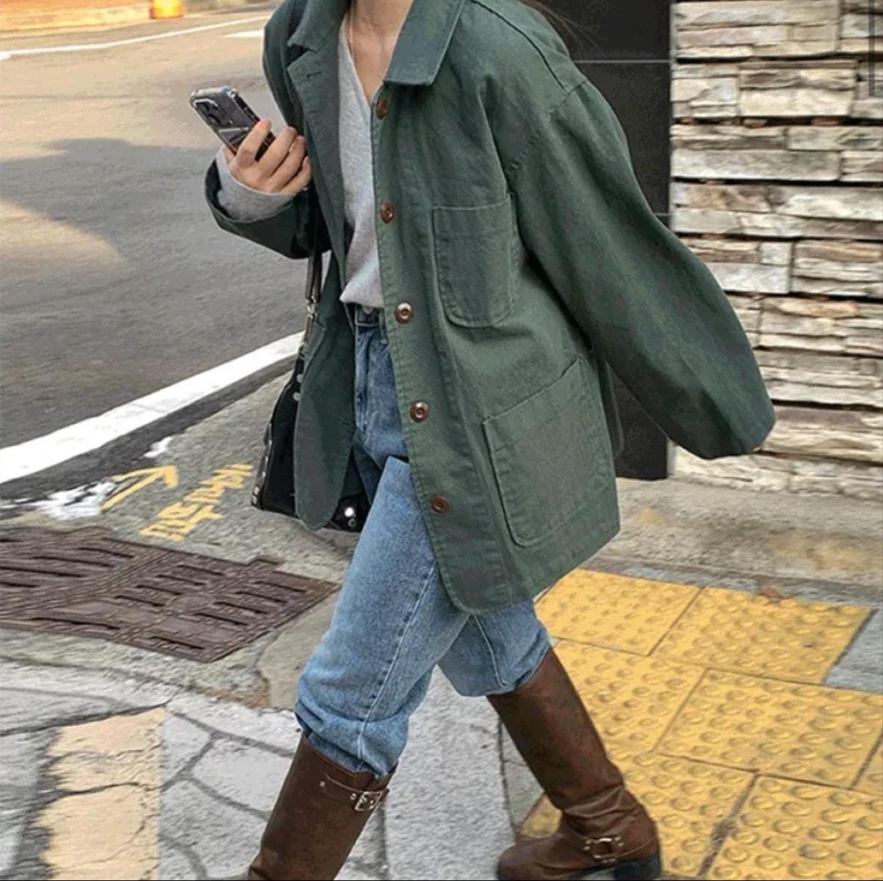 르헤르 하프 야상 지그재그 2