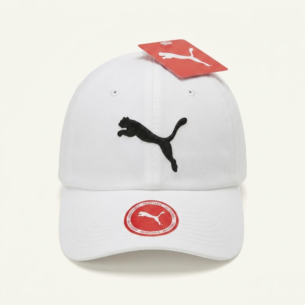 택있는 새상품) PUMA 푸마 화이트 & 블랙 볼캡 모자 1
