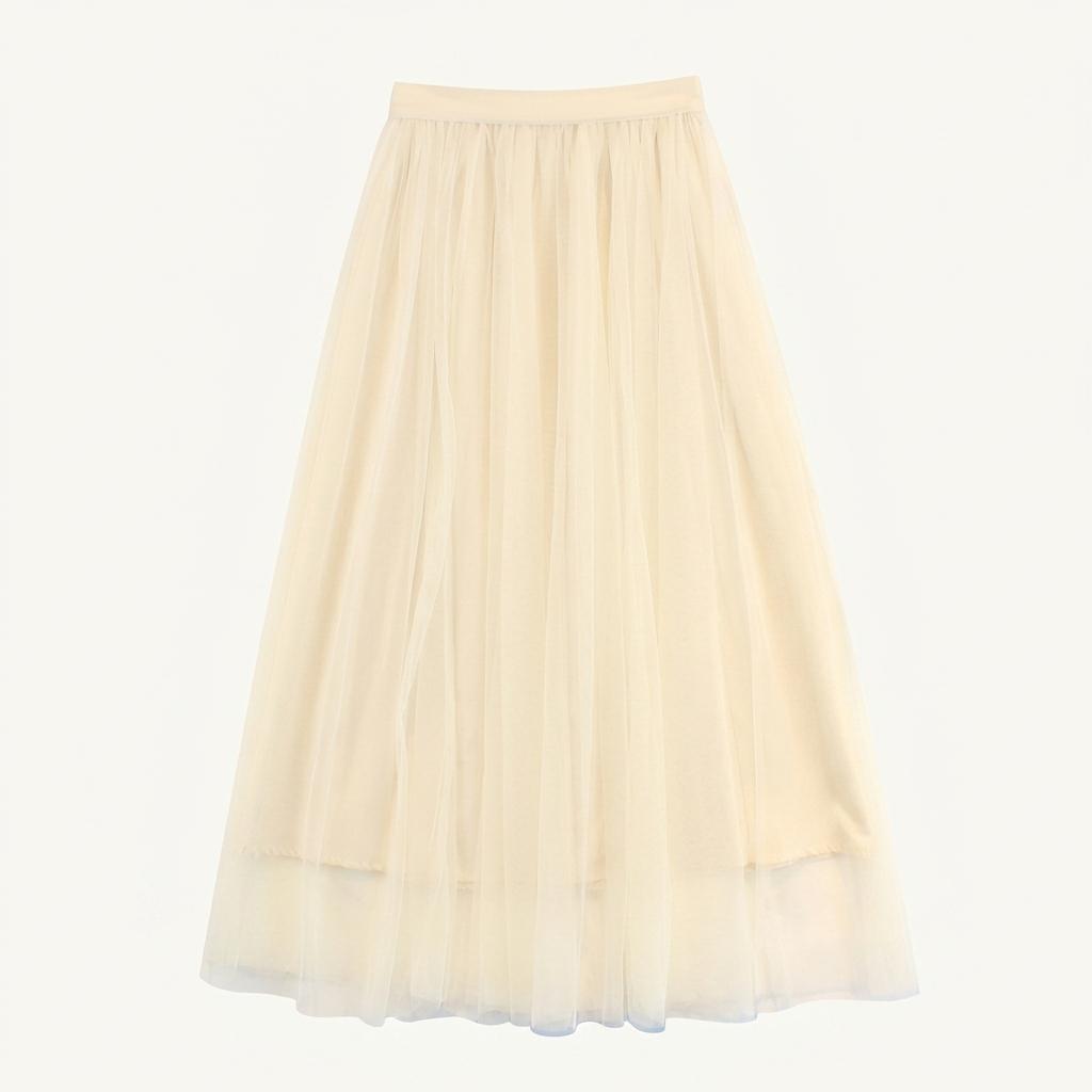 (70% 할인) Chico ivory Tulle skirt 1
