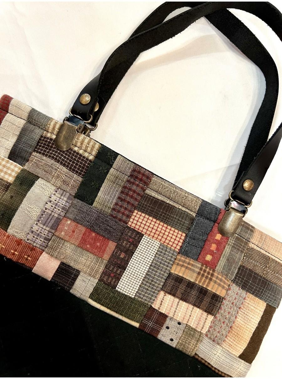 TYCHEZ VINTAGE patch work design tote bag 3