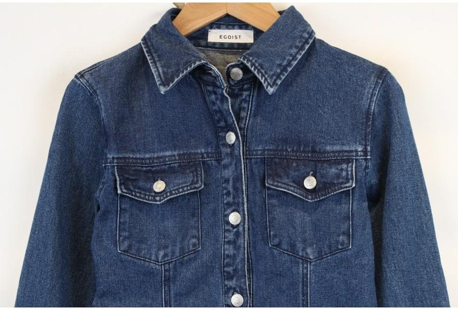 (80% 할인) EGOIST cotton100% vintage Denim shirts 4