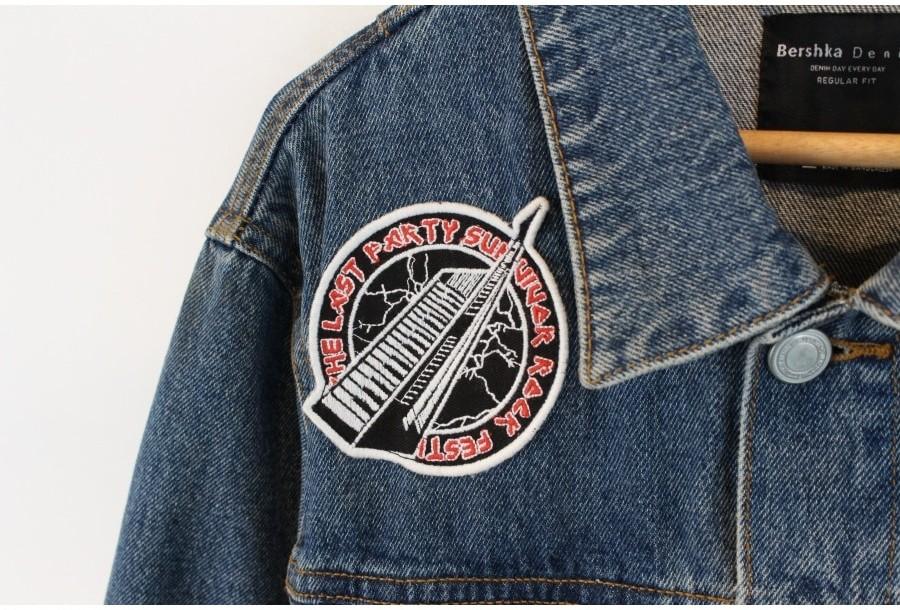 (80% 할인) Bershka Denim vintage patch denim jacket 9