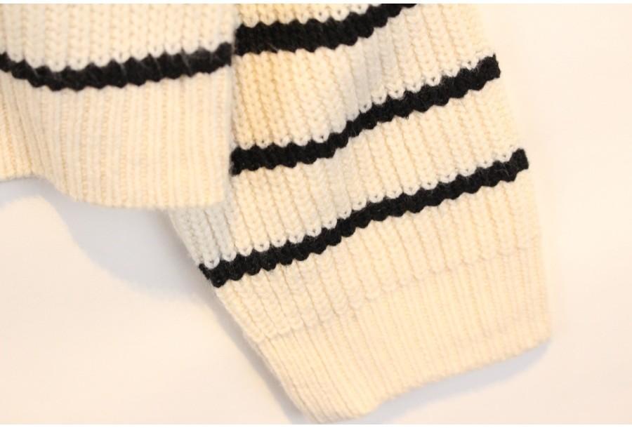 (90% 할인) SHEIN Acryl poly stripe pattern zipup kni 10