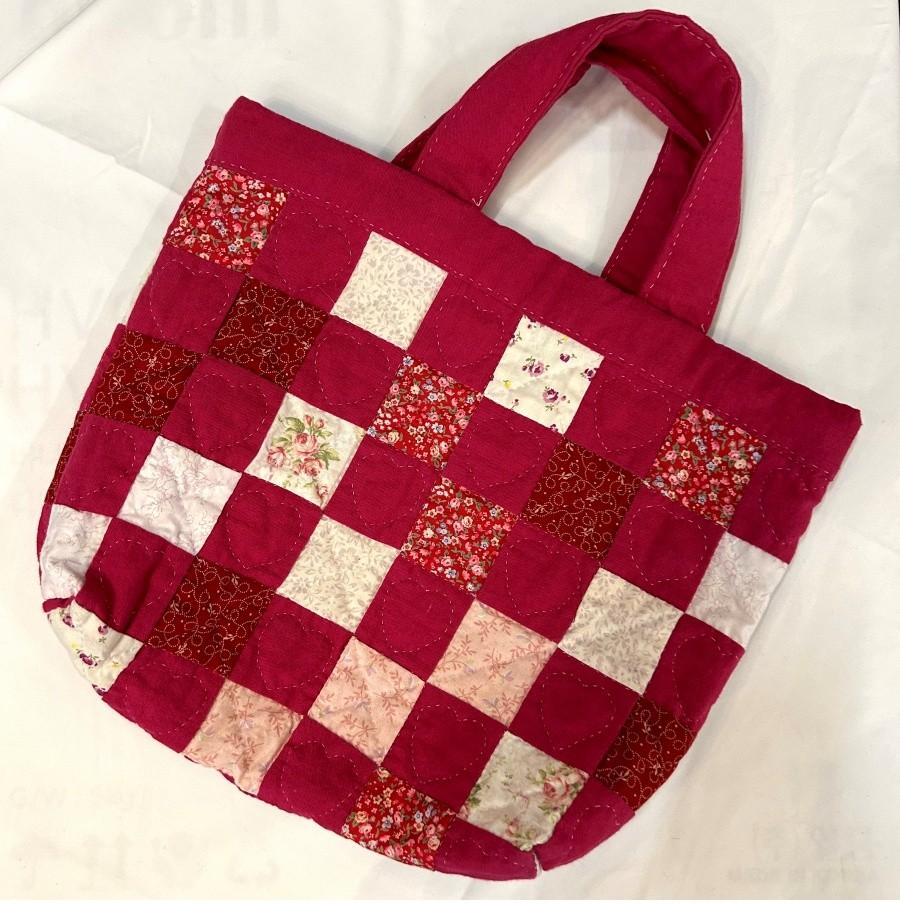 Tychez vintage Flower patch work tote bag 2