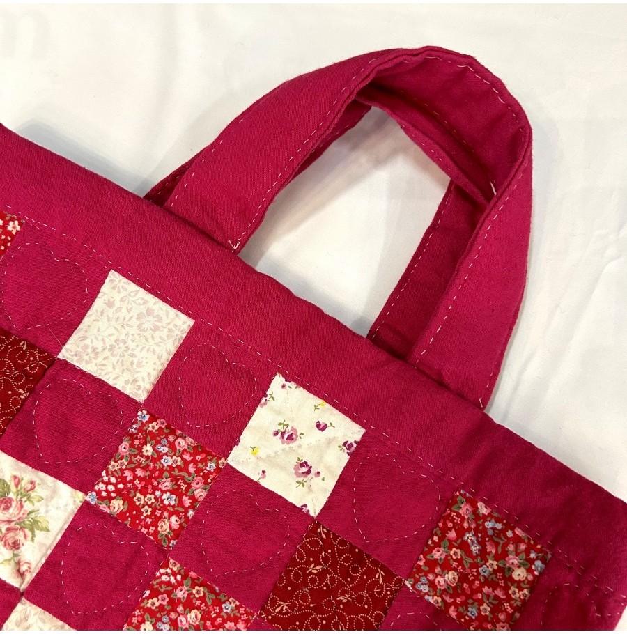 Tychez vintage Flower patch work tote bag 4