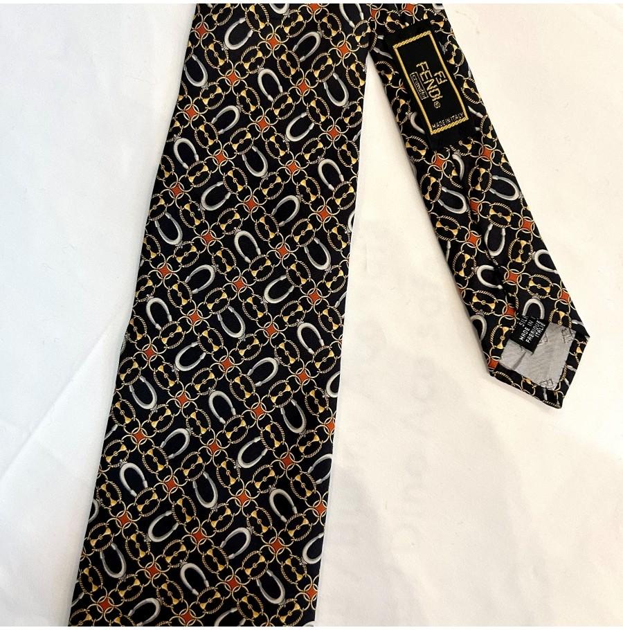 FENDI 펜디 silk100% necktie 3
