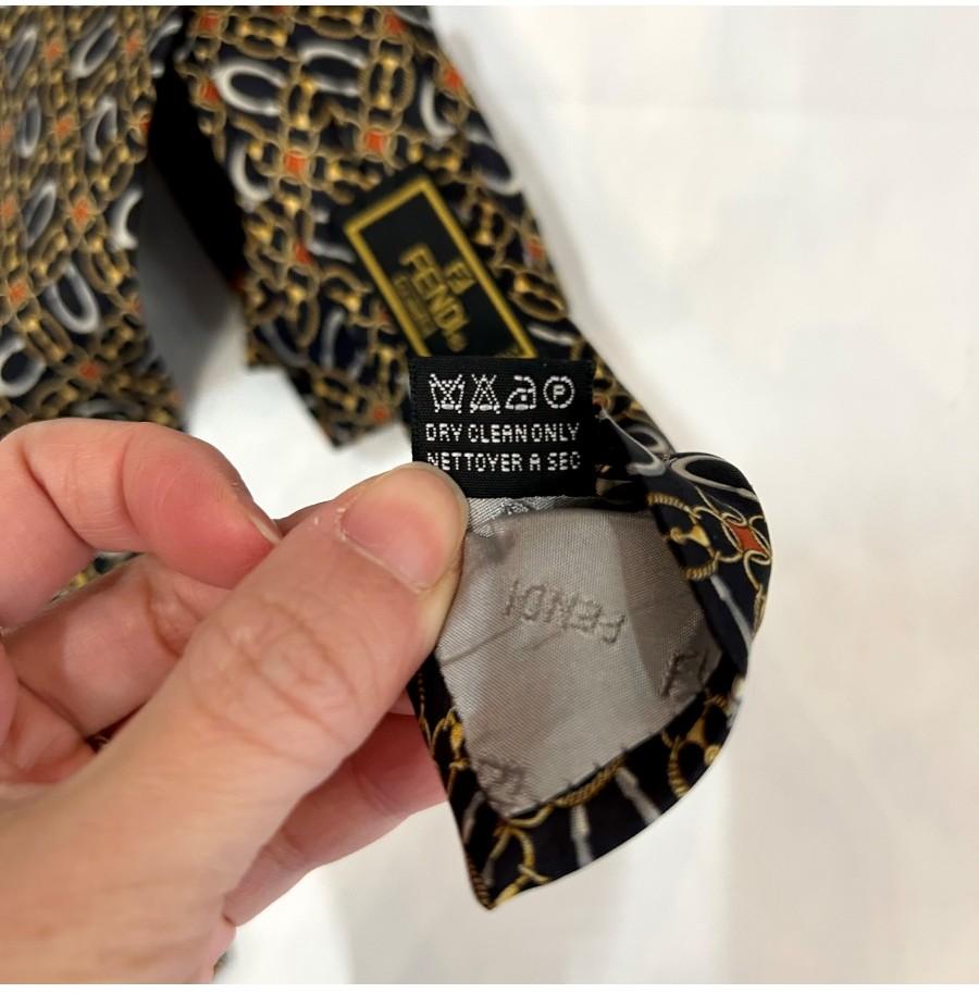 FENDI 펜디 silk100% necktie 9