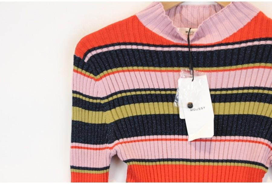 (90% 할인) MOUSSY stripe color mix knit (미사용품) 4
