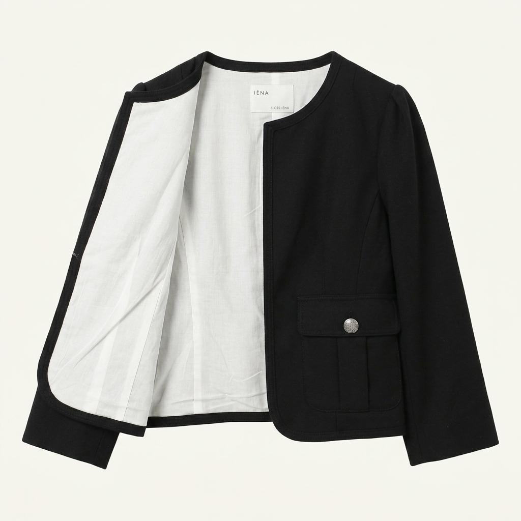 (80% 할인) IENA 이에나 cotton + Linen non collar black 1