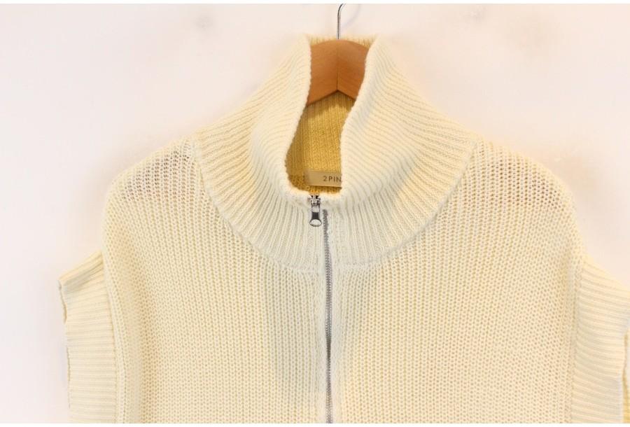 (90% 할인) 2PINK stripe pattern zipup knit 4