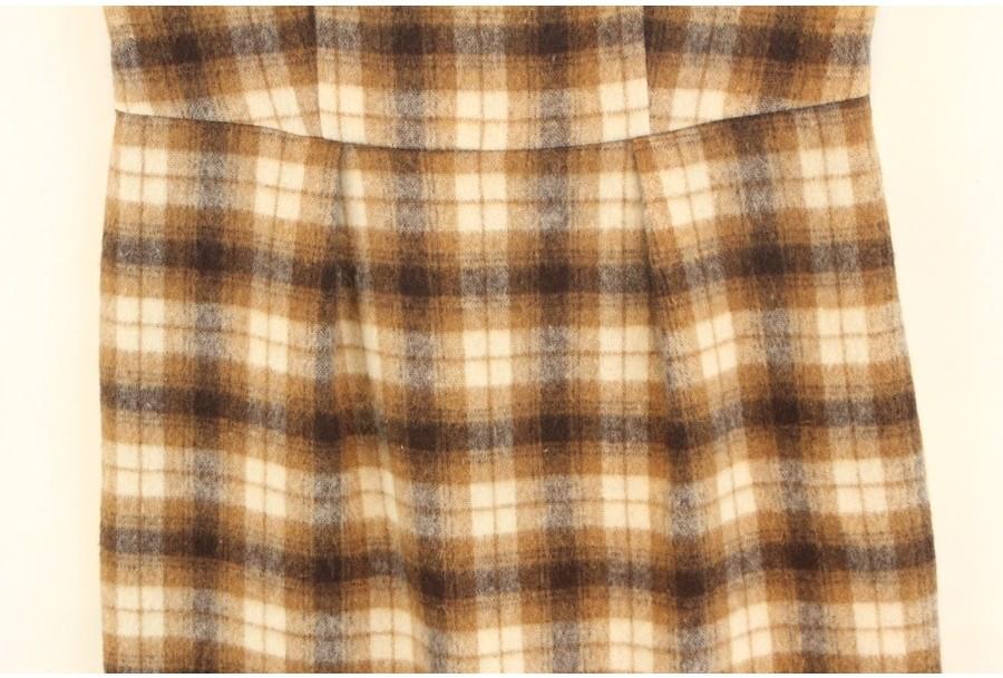 (90% 할인) EnterTainer wool67% check sleeveless onep 7