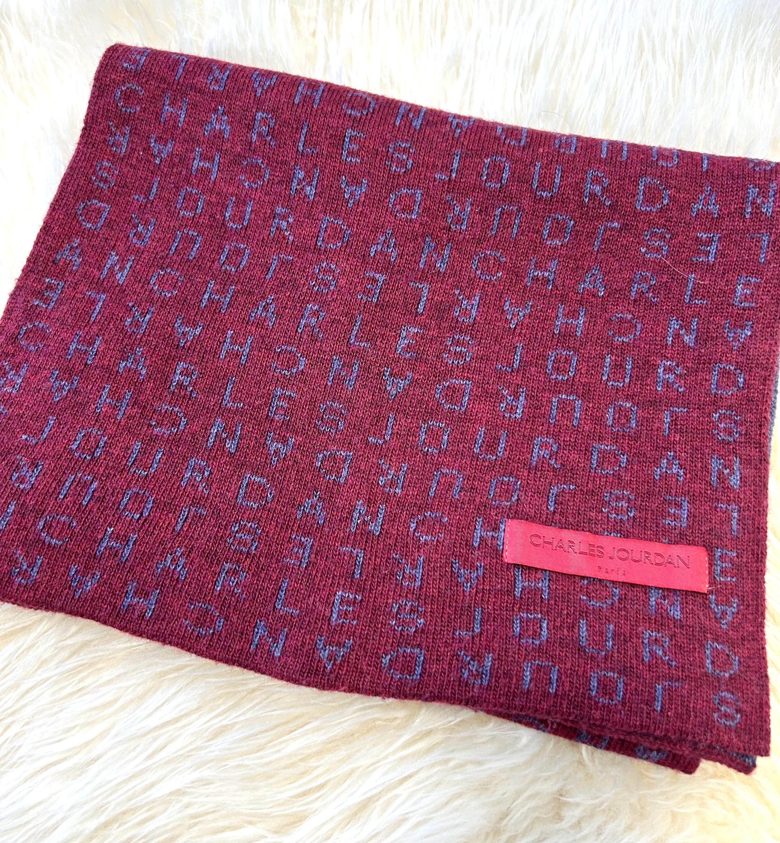 Charles Jourdan paris logo printing muffler 2