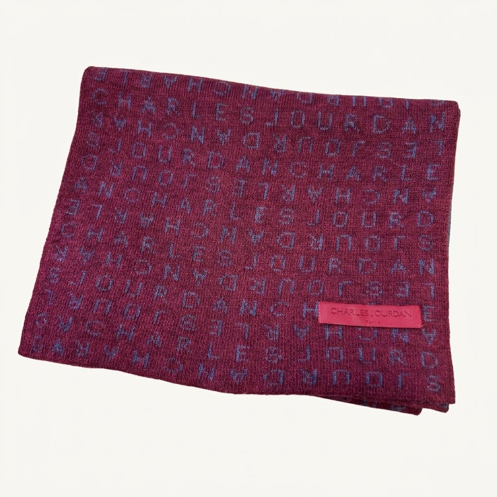 Charles Jourdan paris logo printing muffler 1
