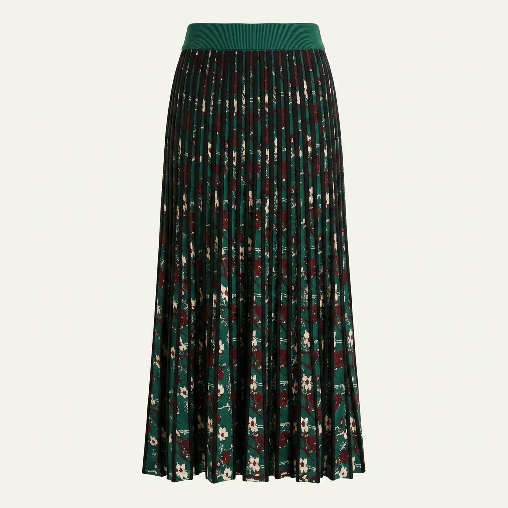 (90% 할인) White Robe flower pattern knit skirt 1