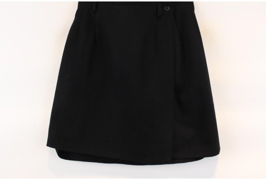 (90% 할인) TYCHEZ VINTAGE wool90% black wrap skirt 6