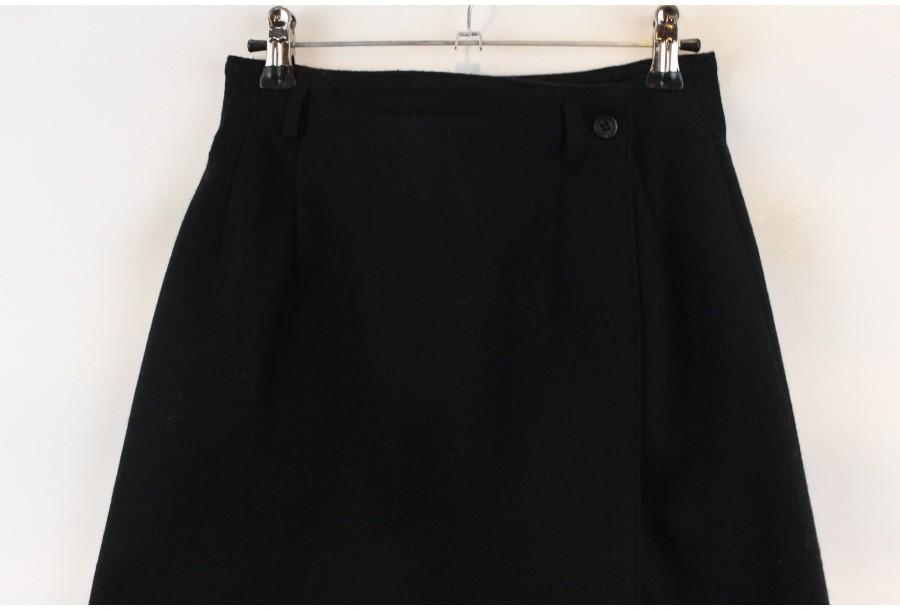 (90% 할인) TYCHEZ VINTAGE wool90% black wrap skirt 5