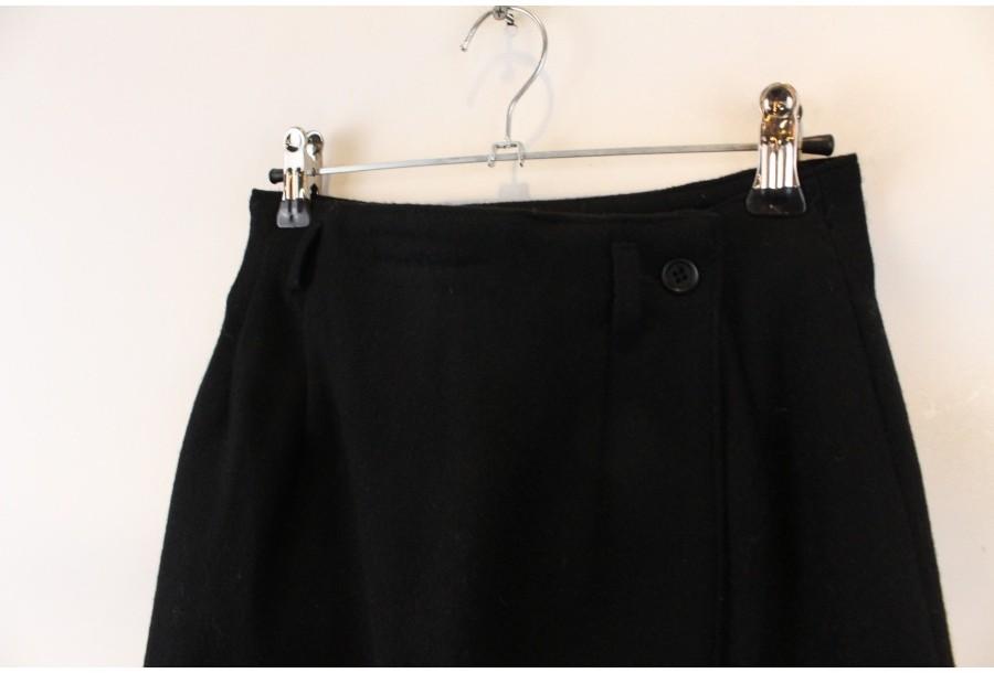 (90% 할인) TYCHEZ VINTAGE wool90% black wrap skirt 7