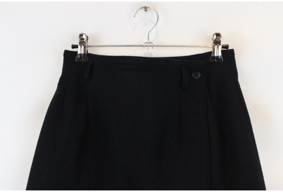 (90% 할인) TYCHEZ VINTAGE wool90% black wrap skirt 4