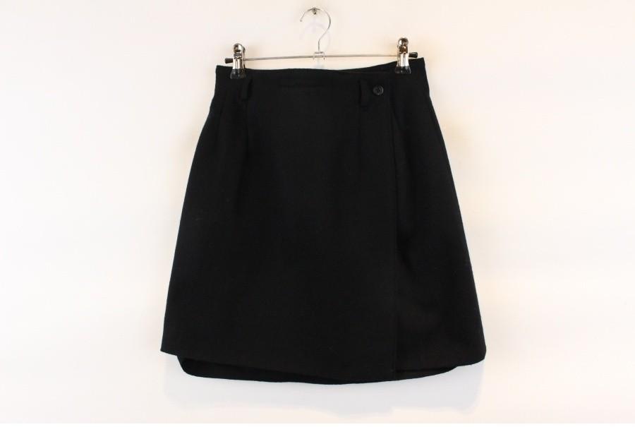 (90% 할인) TYCHEZ VINTAGE wool90% black wrap skirt 2