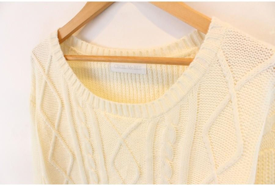 (90% 할인) CECIL McBEE basic cable knit 10