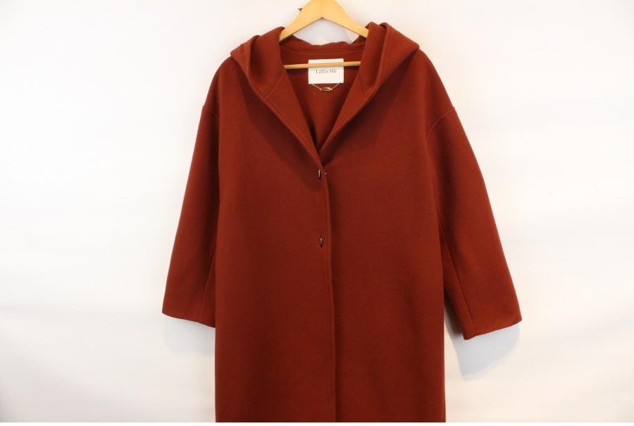 (80% 할인) Lallia Mu by Harusami wool100% hood coat 2