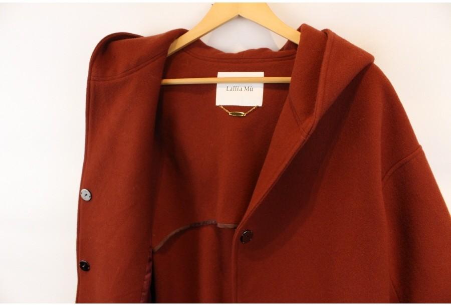 (80% 할인) Lallia Mu by Harusami wool100% hood coat 11