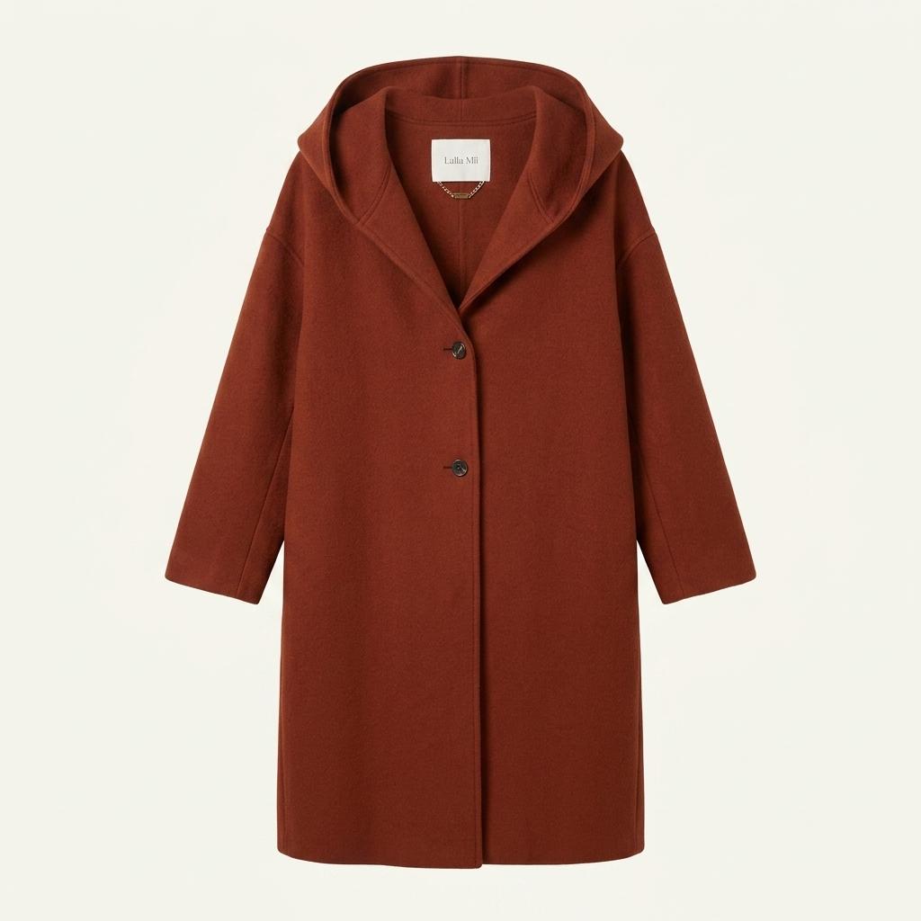 (80% 할인) Lallia Mu by Harusami wool100% hood coat 1