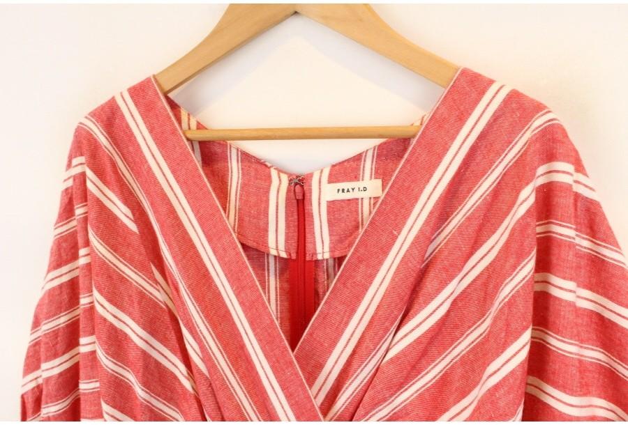 (80% 할인) FRAY I.D 프레이아이디 LINEN+Cotton stripe patte 6