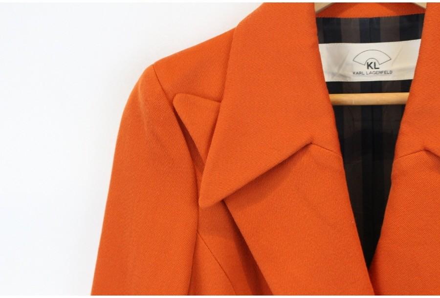 (80% 할인) KARL LAGERFELD wool100% orange color doub 4