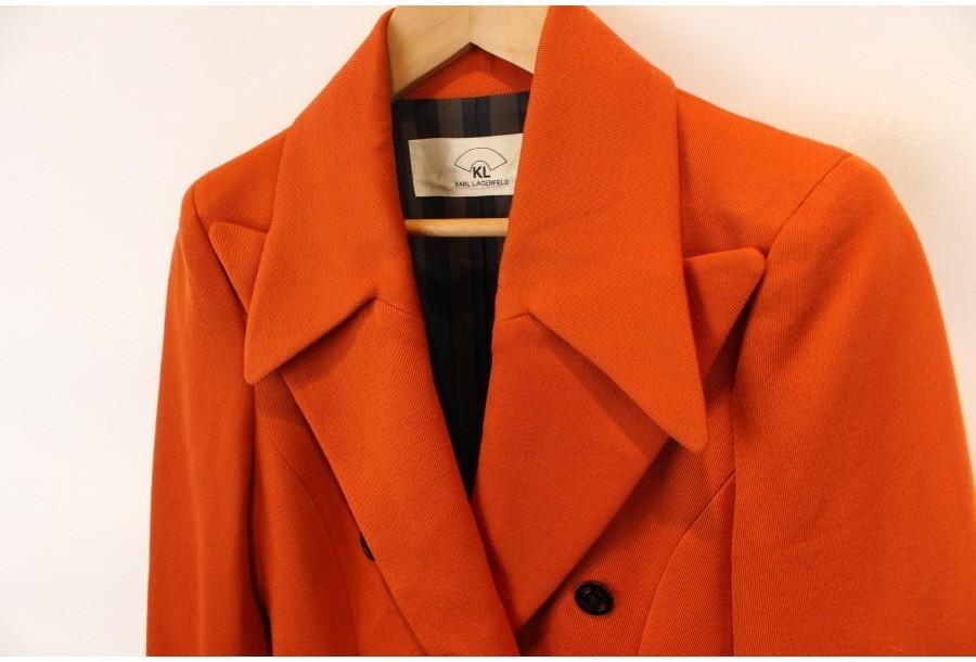 (80% 할인) KARL LAGERFELD wool100% orange color doub 9