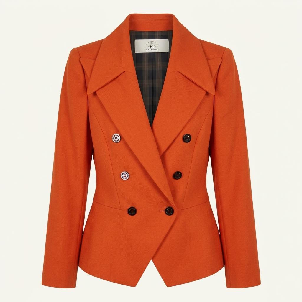 (80% 할인) KARL LAGERFELD wool100% orange color doub