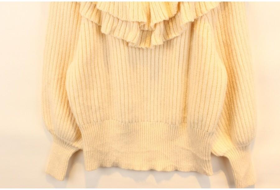 (90% 할인) H&M Ruffle shirring ivory knit 7