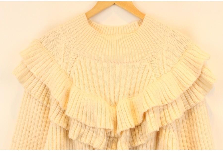 (90% 할인) H&M Ruffle shirring ivory knit 5
