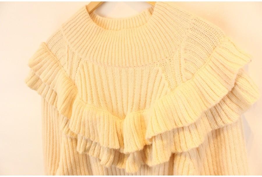 (90% 할인) H&M Ruffle shirring ivory knit 10