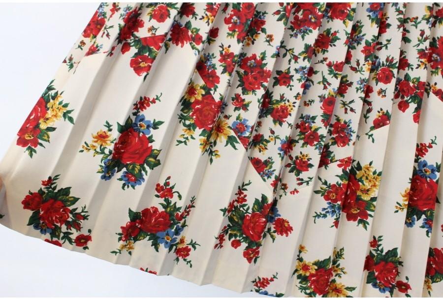 (90% 할인) A.O. O.A flower pattern pleats skirt 9