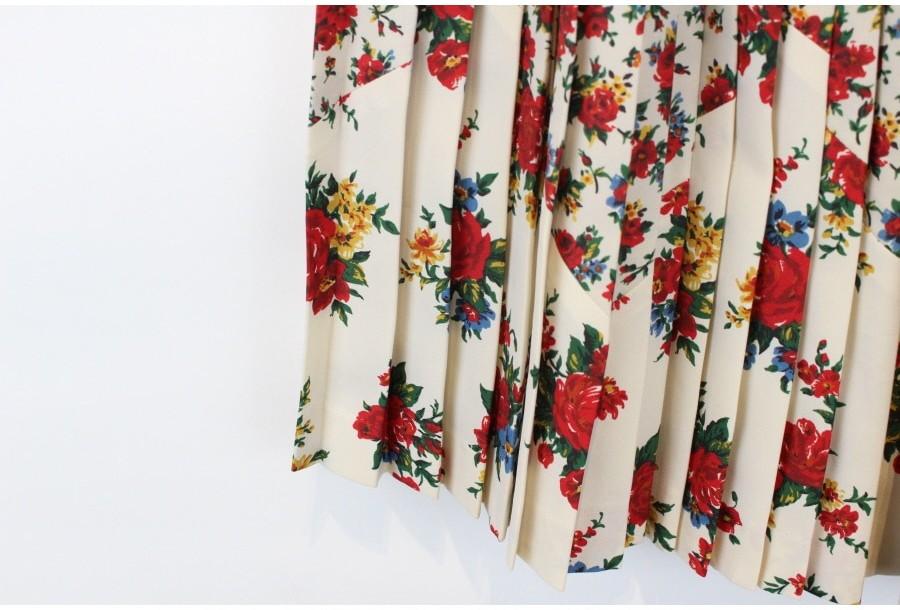 (90% 할인) A.O. O.A flower pattern pleats skirt 8