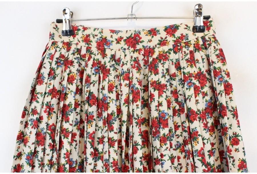 (90% 할인) A.O. O.A flower pattern pleats skirt 5