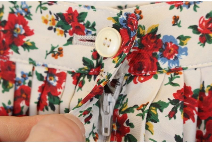 (90% 할인) A.O. O.A flower pattern pleats skirt 11