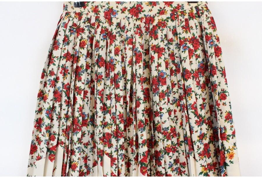 (90% 할인) A.O. O.A flower pattern pleats skirt 6