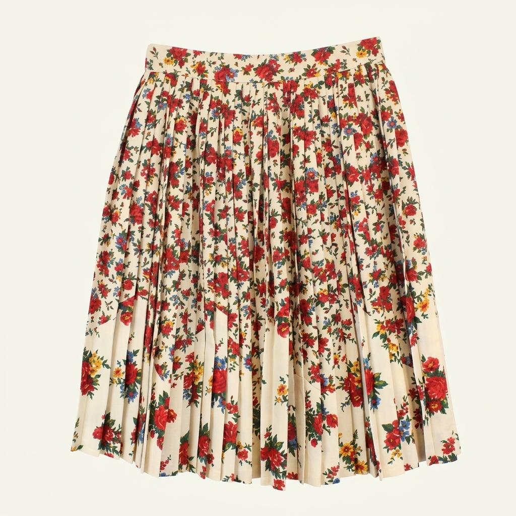 (90% 할인) A.O. O.A flower pattern pleats skirt 1